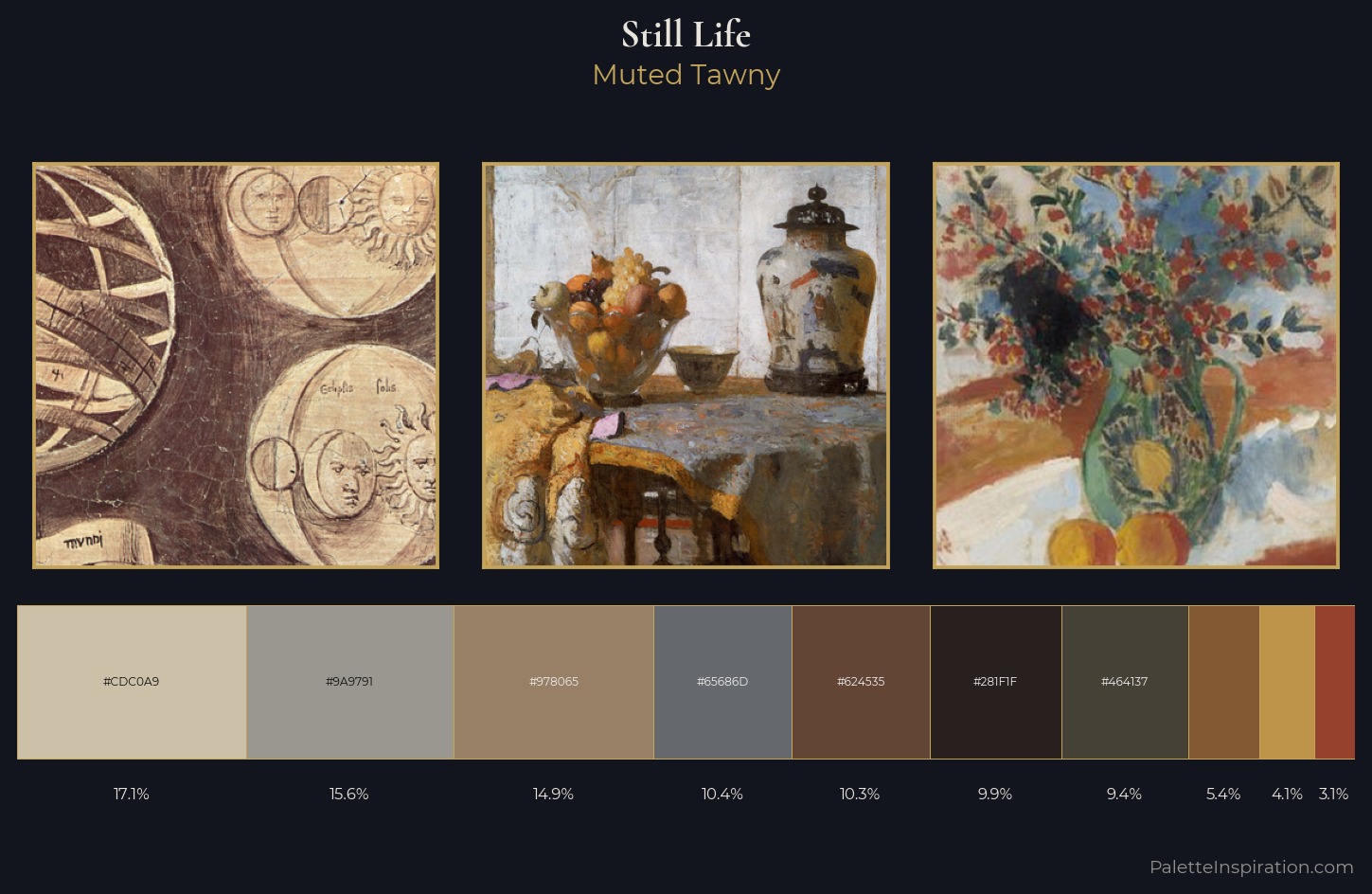 still life Palette 33 — Muted Tawny