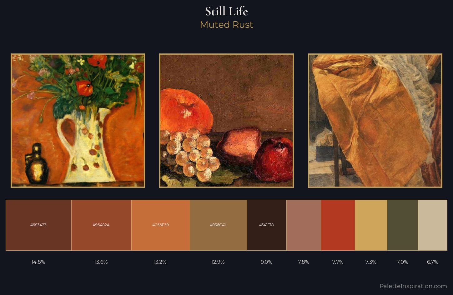 still life Palette 36 — Muted Rust