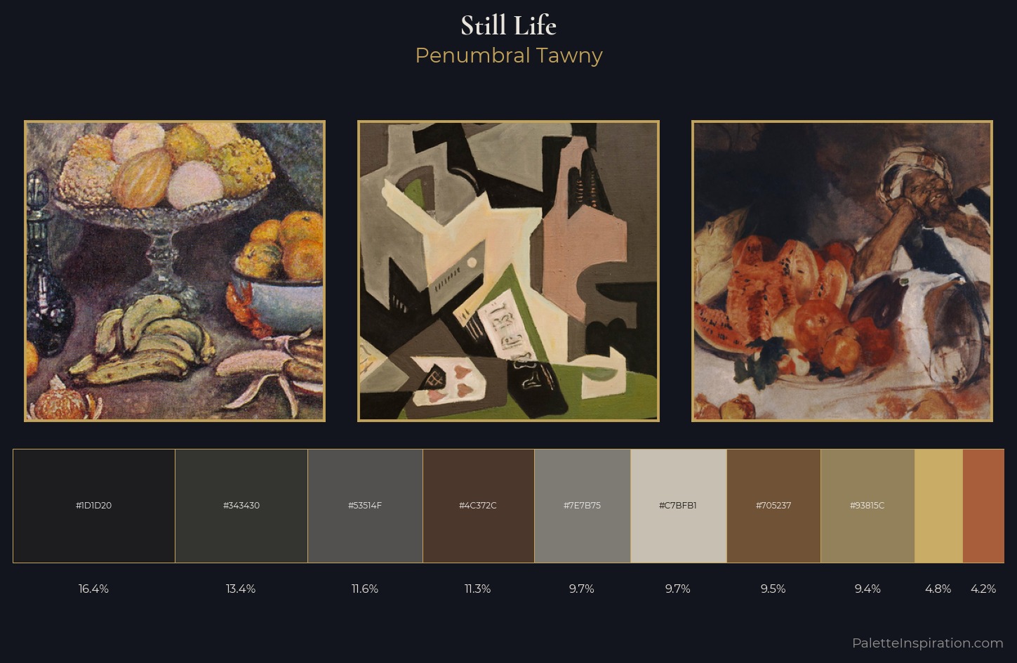 still life Palette 41 — Penumbral Tawny