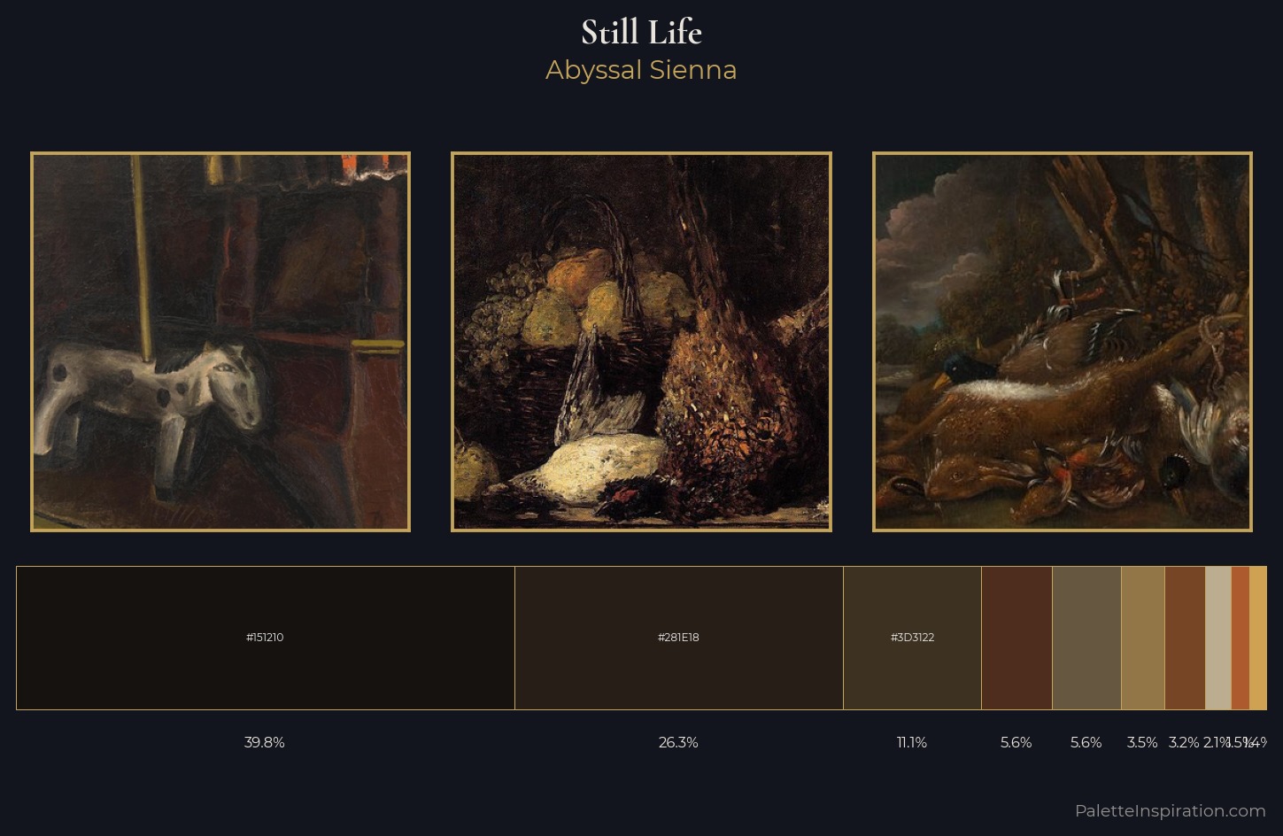 still life Palette 49 — Abyssal Sienna