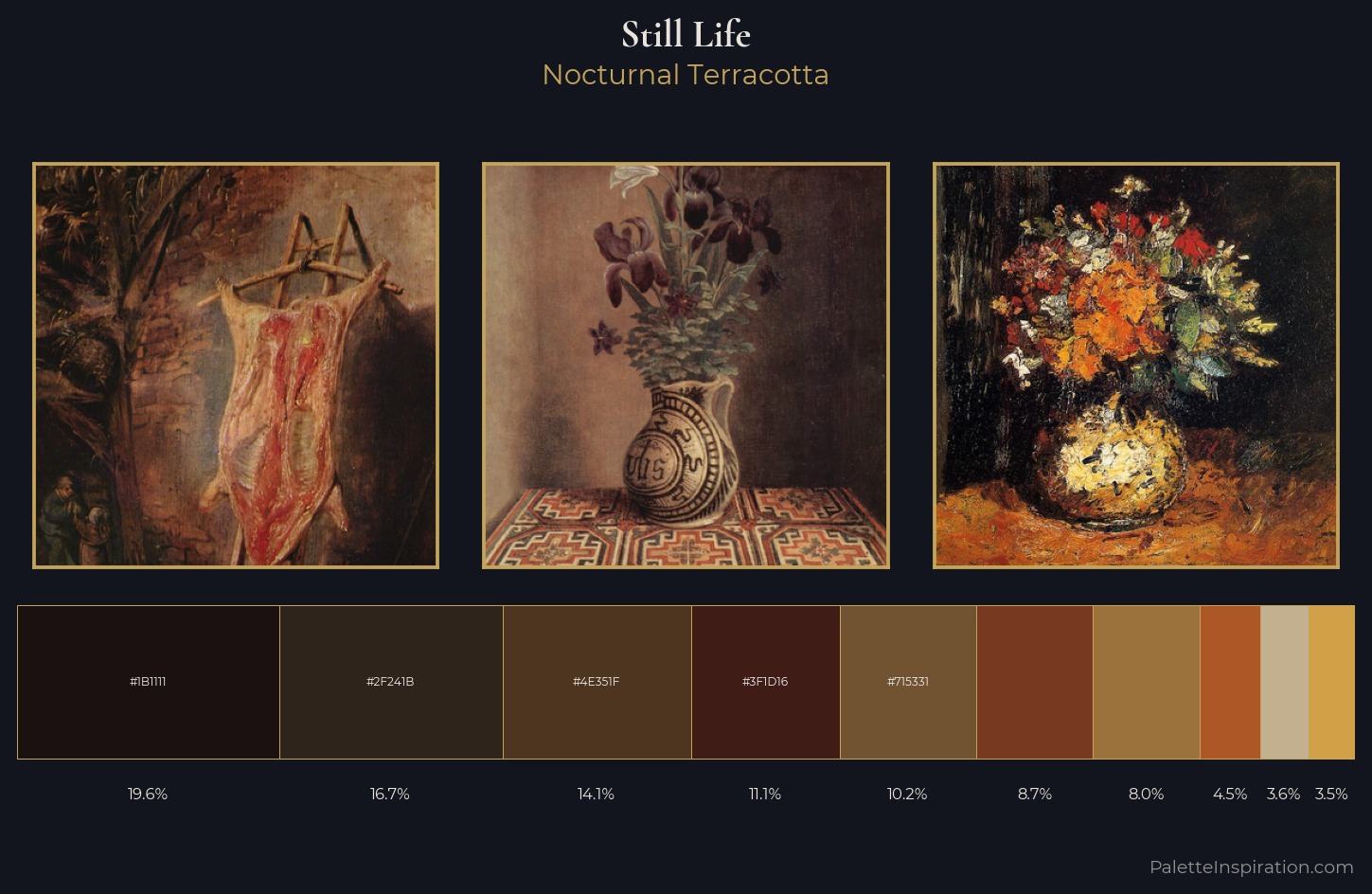 still life Palette 50 — Nocturnal Terracotta