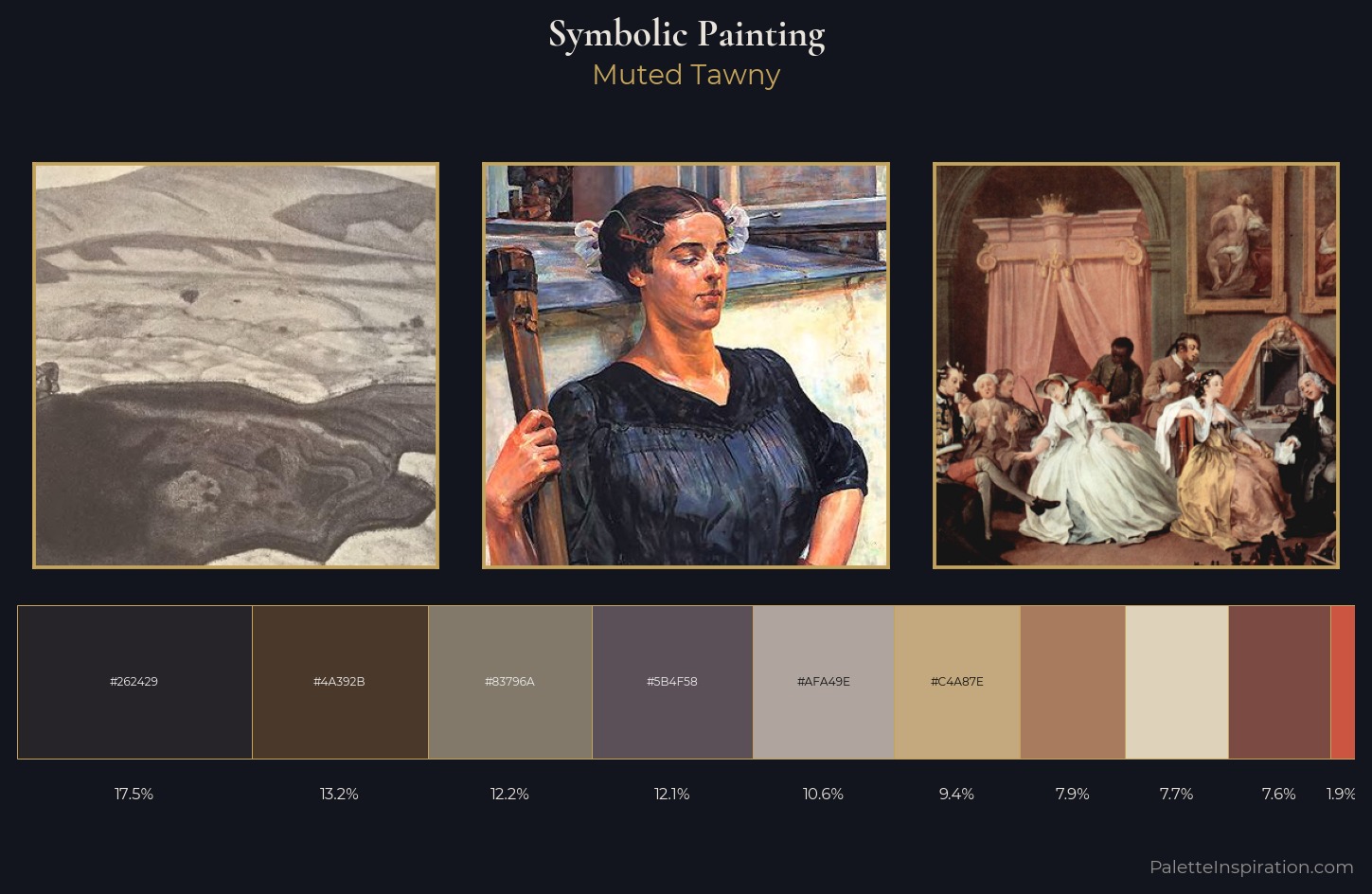 symbolic painting Palette 13 — Muted Tawny