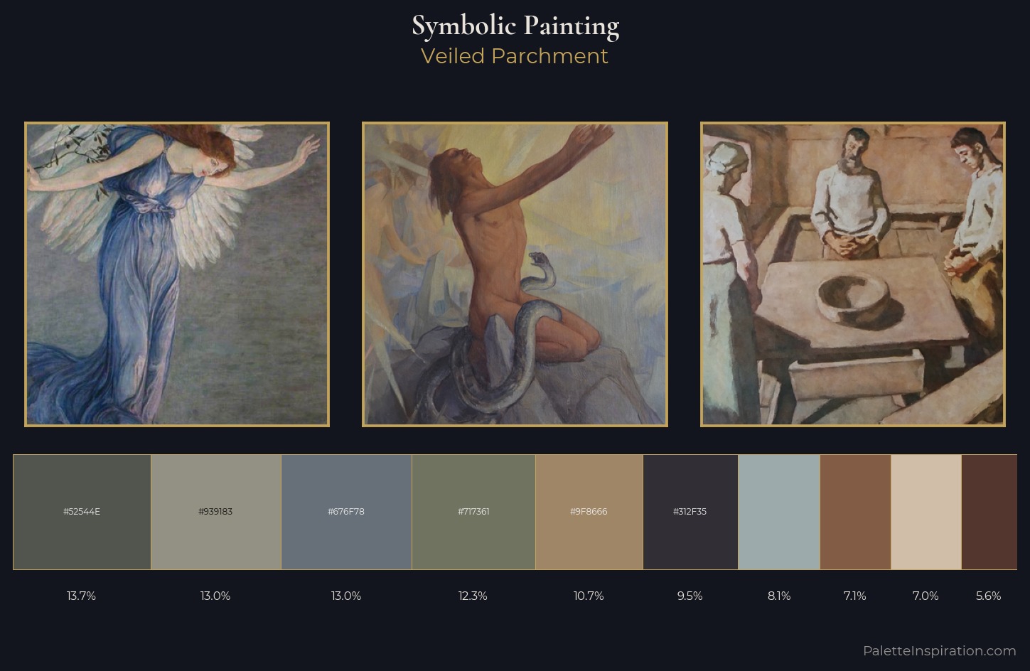 symbolic painting Palette 19 — Veiled Parchment