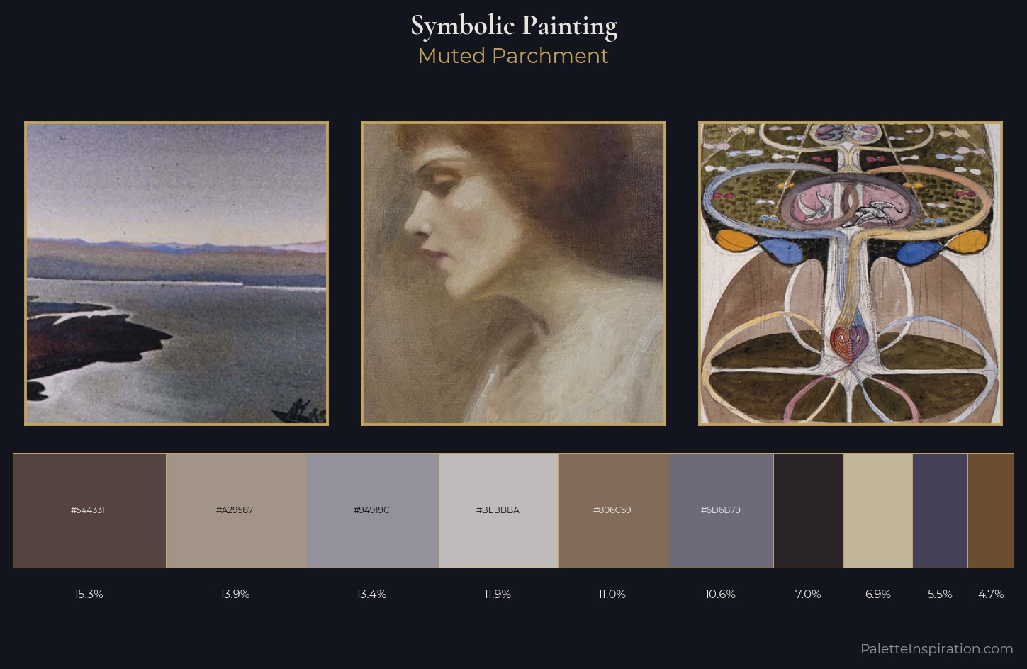 symbolic painting Palette 21 — Muted Parchment