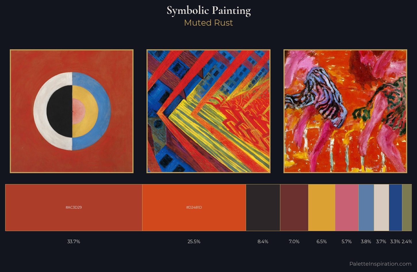 symbolic painting Palette 25 — Muted Rust