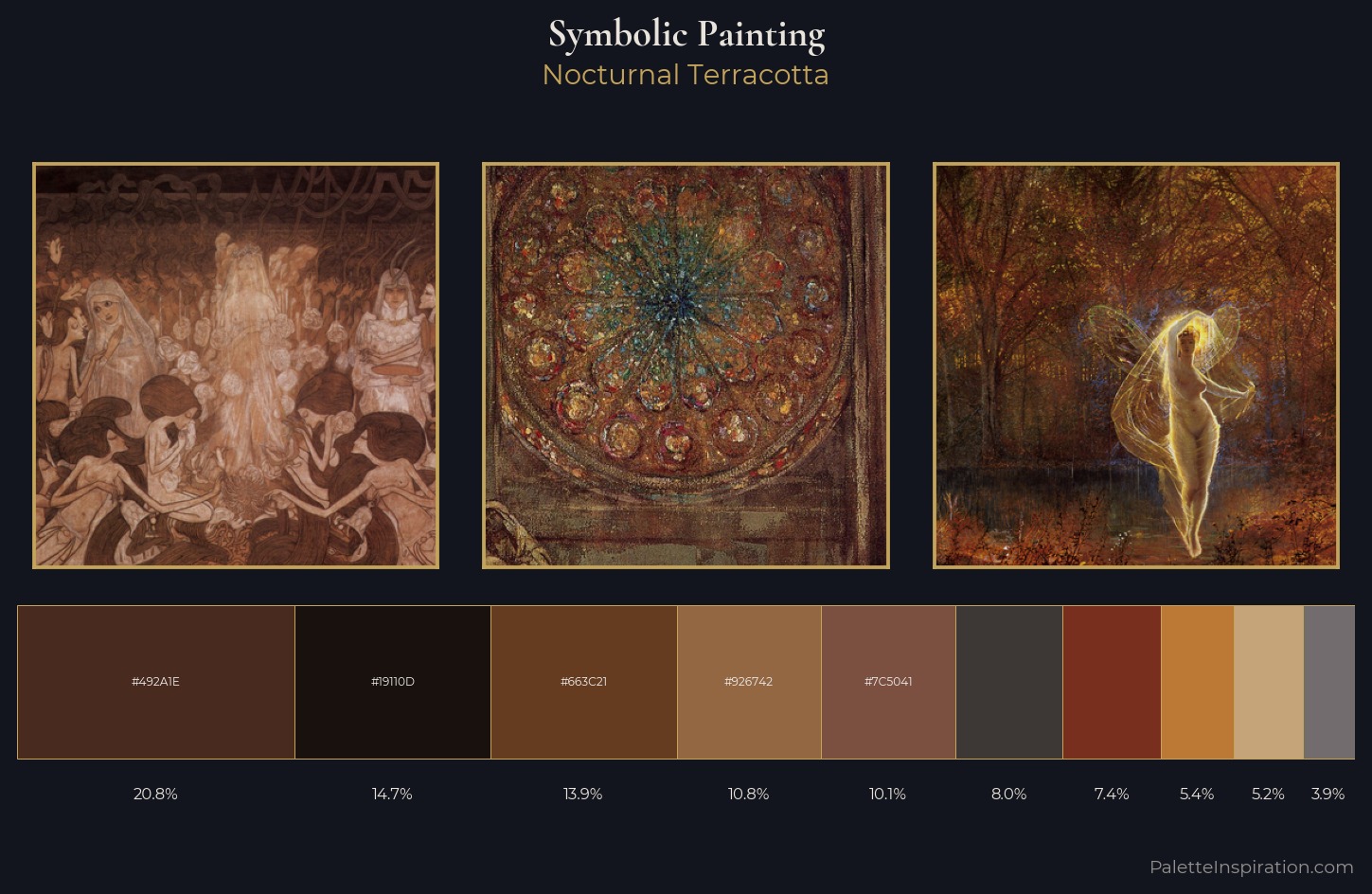 symbolic painting Palette 31 — Nocturnal Terracotta