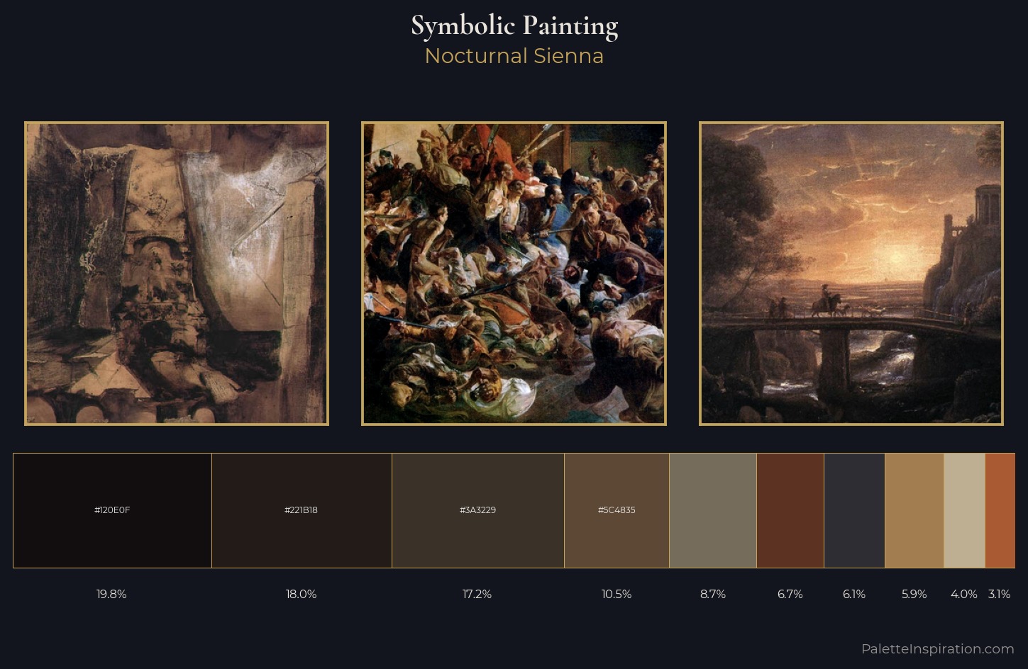 symbolic painting Palette 32 — Nocturnal Sienna