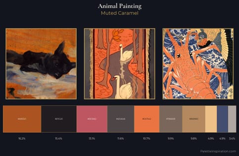 animal painting Palette 16 - Muted Caramel