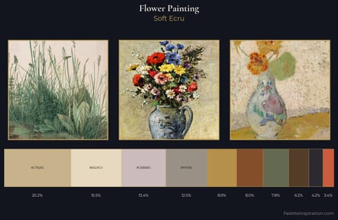 flower painting Palette 11 - Soft Ecru