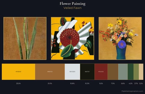 flower painting Palette 15 - Veiled Fawn