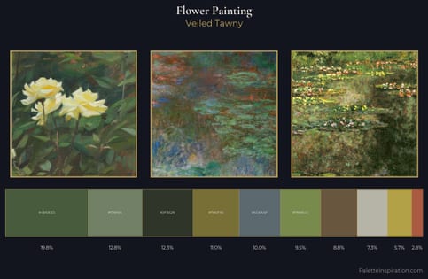 flower painting Palette 21 - Veiled Tawny