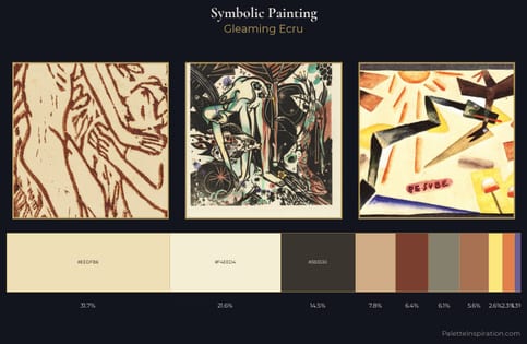 symbolic painting Palette 3 - Gleaming Ecru