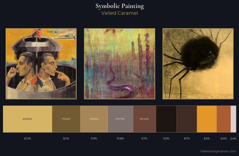symbolic painting Palette 17 - Veiled Caramel
