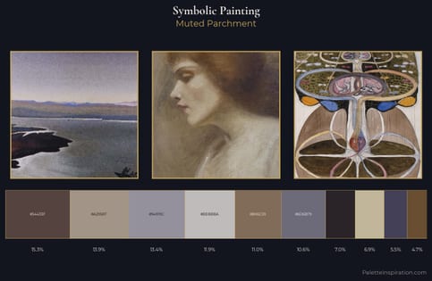 symbolic painting Palette 21 - Muted Parchment