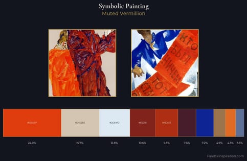 symbolic painting Palette 23 - Muted Vermillion