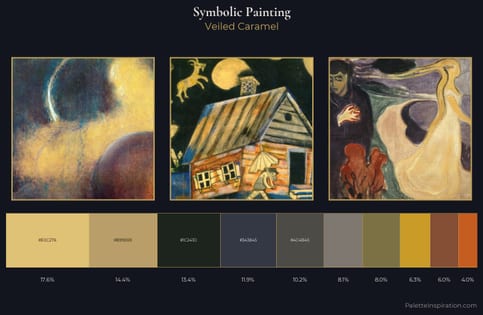 symbolic painting Palette 24 - Veiled Caramel