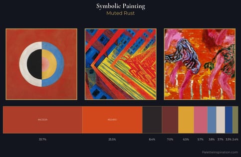 symbolic painting Palette 25 - Muted Rust