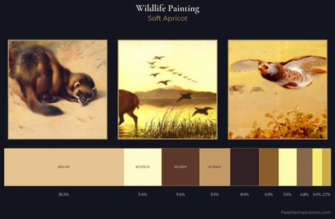 wildlife painting Palette 1 - Soft Apricot
