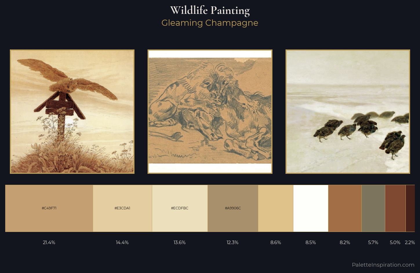 wildlife painting Palette 2 — Gleaming Champagne