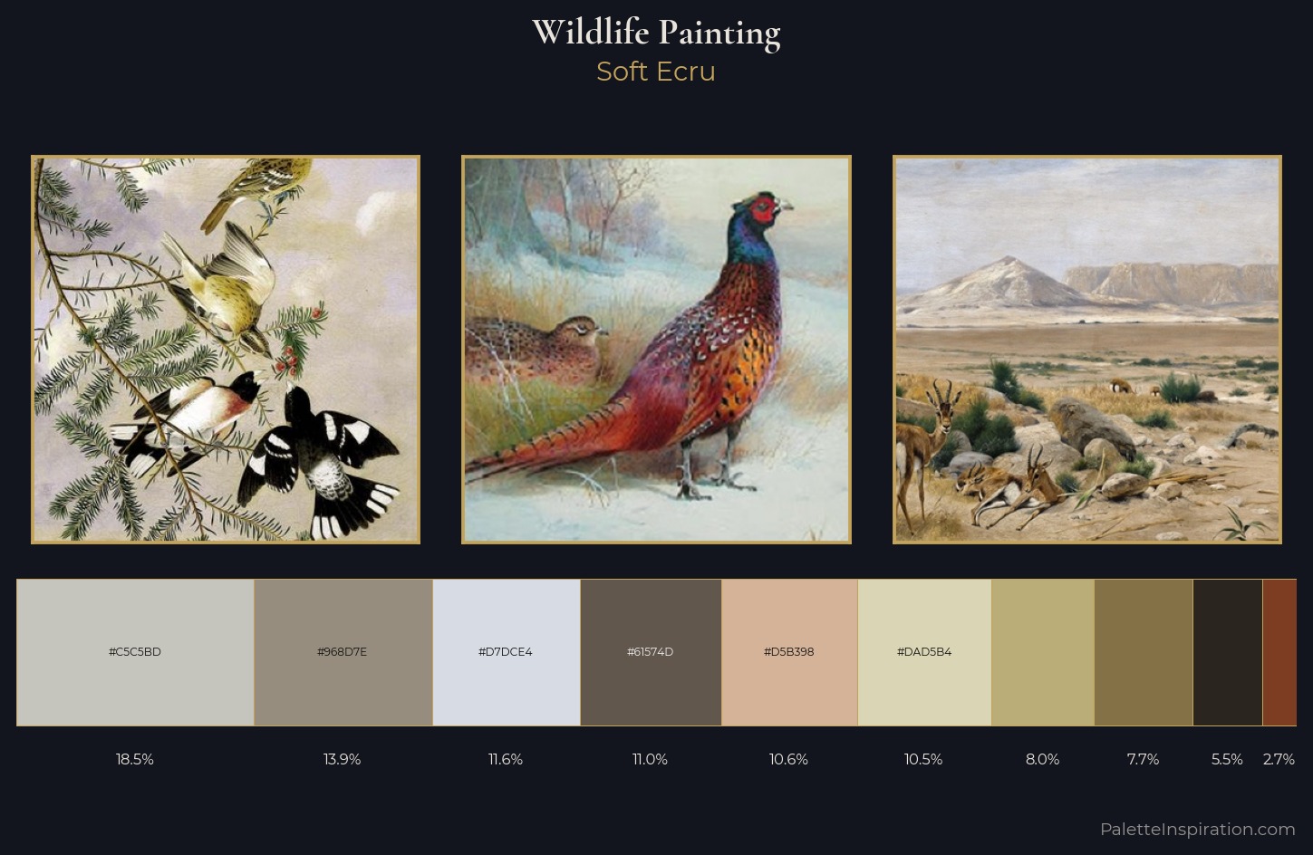 wildlife painting Palette 4 — Soft Ecru
