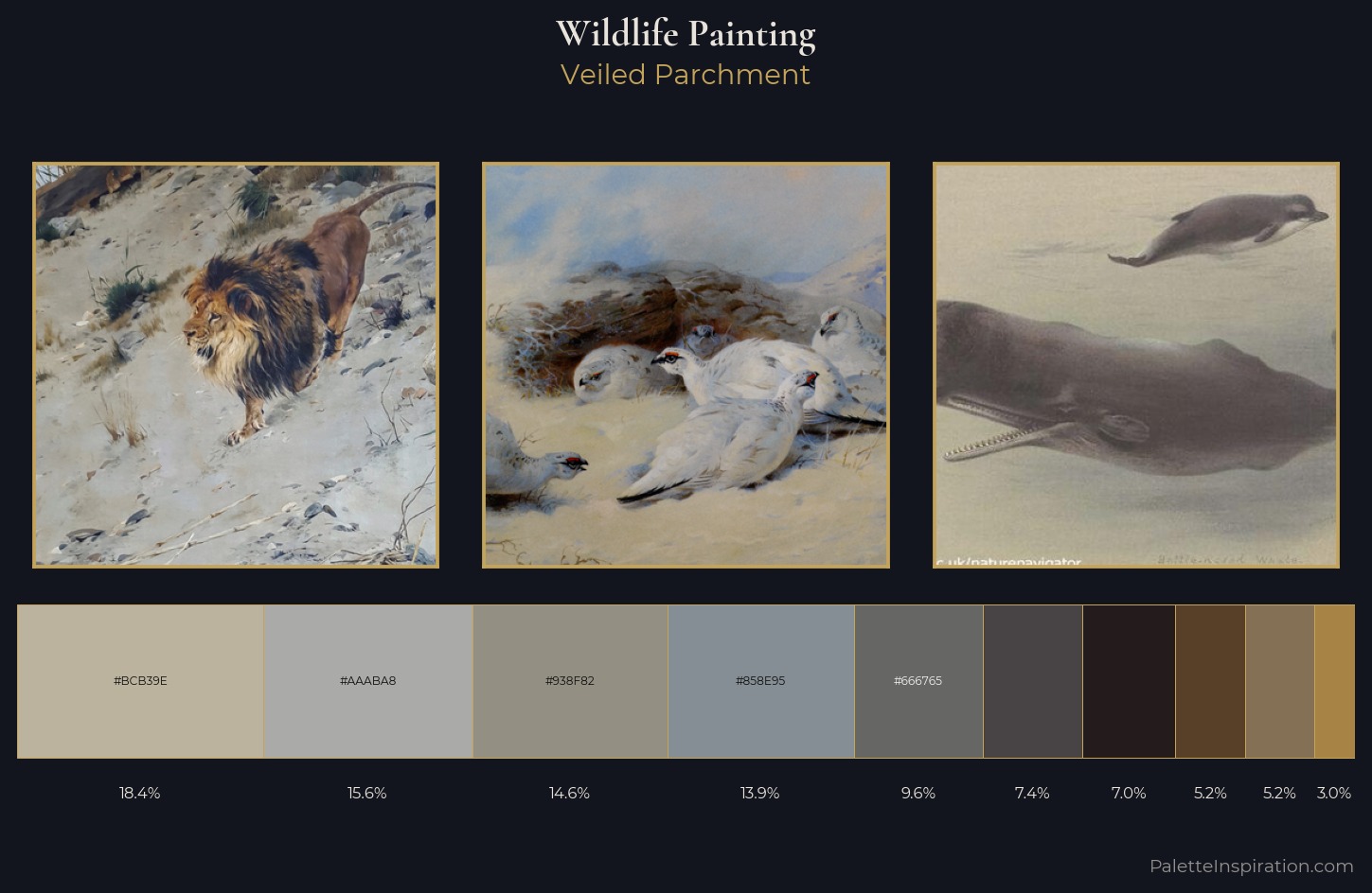 wildlife painting Palette 7 — Veiled Parchment