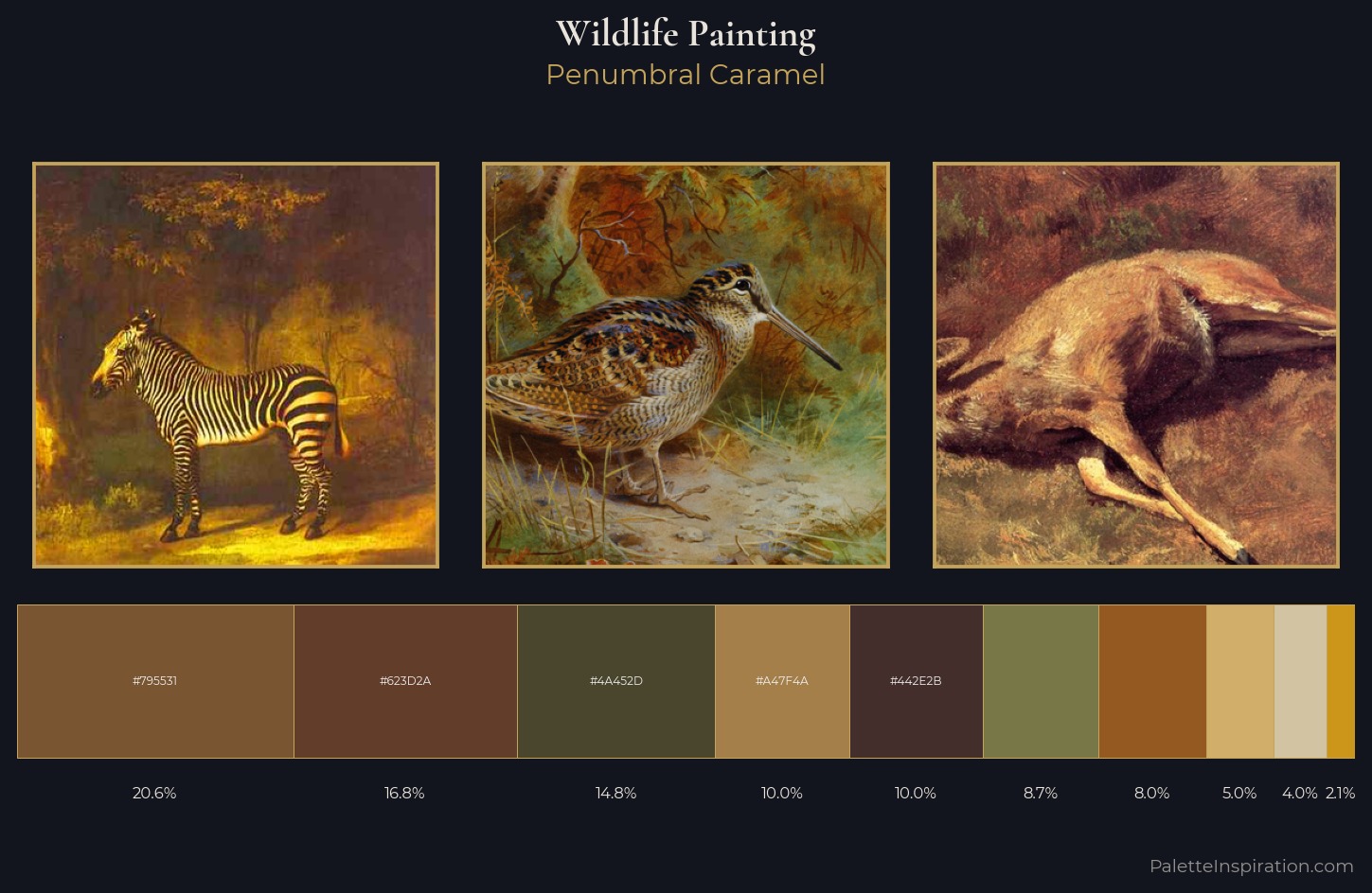 wildlife painting Palette 8 — Penumbral Caramel