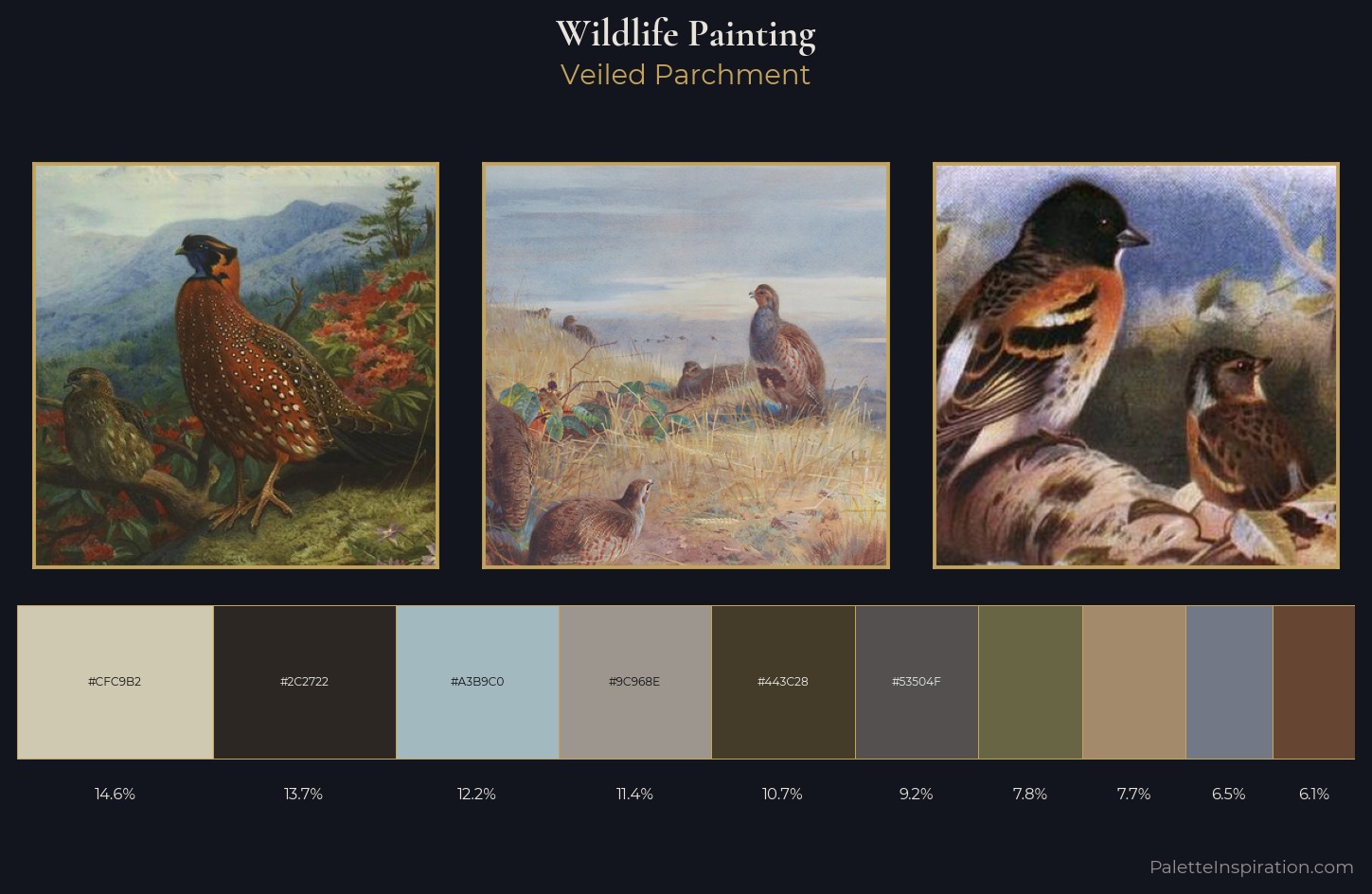wildlife painting Palette 9 — Veiled Parchment
