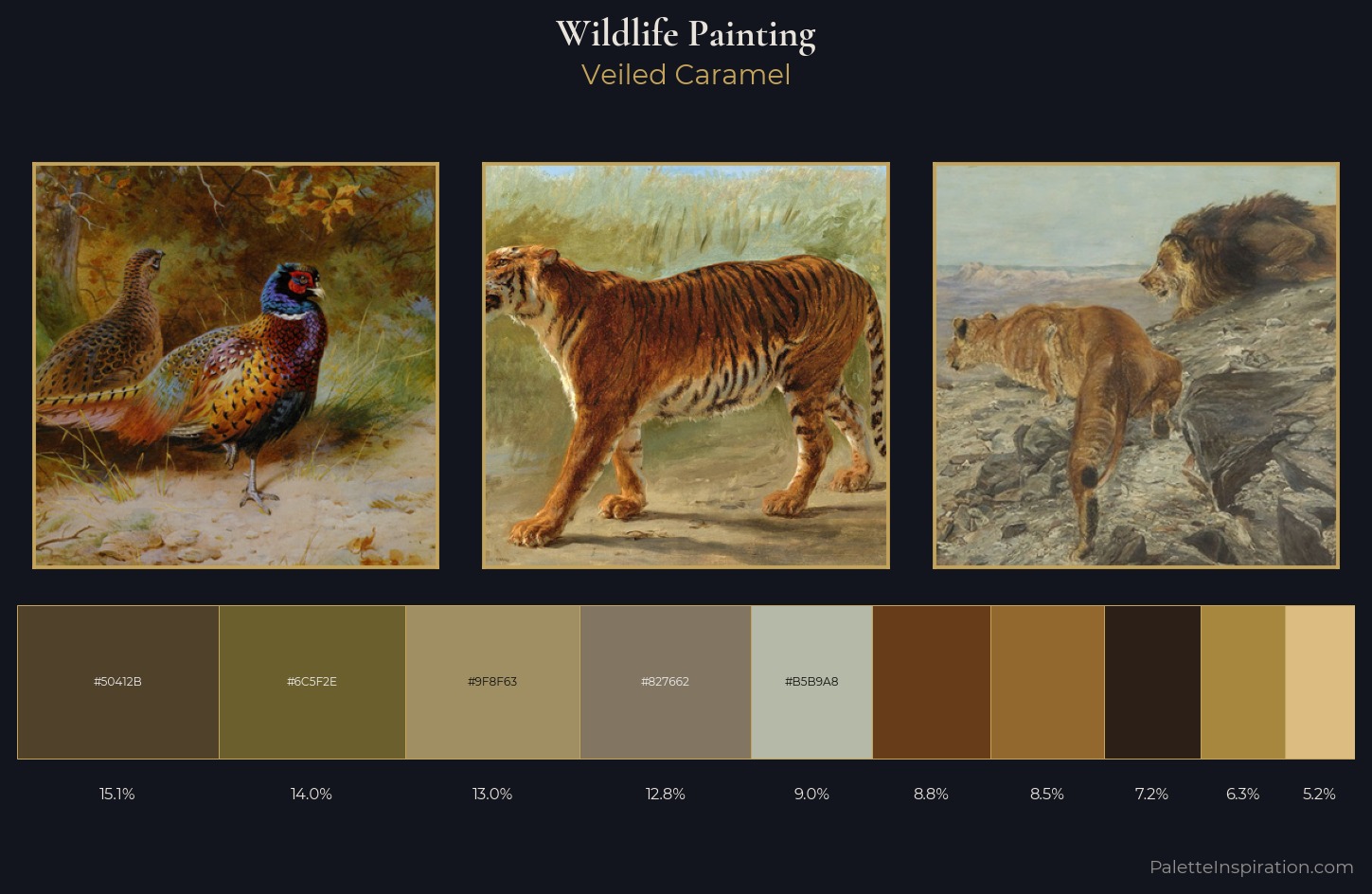 wildlife painting Palette 10 — Veiled Caramel
