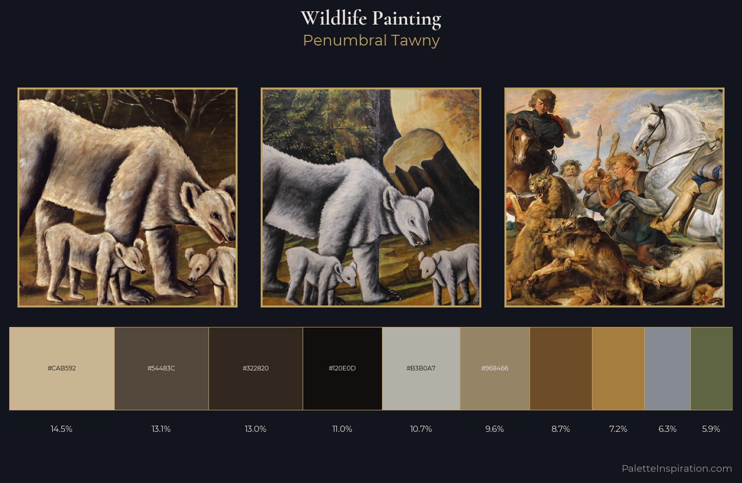 wildlife painting Palette 13 — Penumbral Tawny