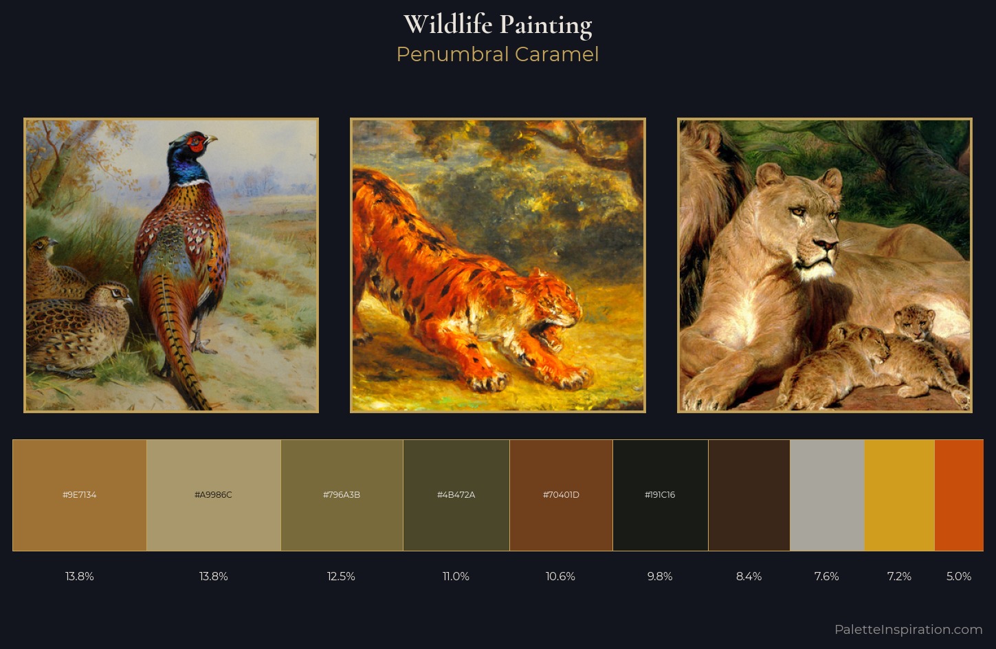 wildlife painting Palette 15 — Penumbral Caramel