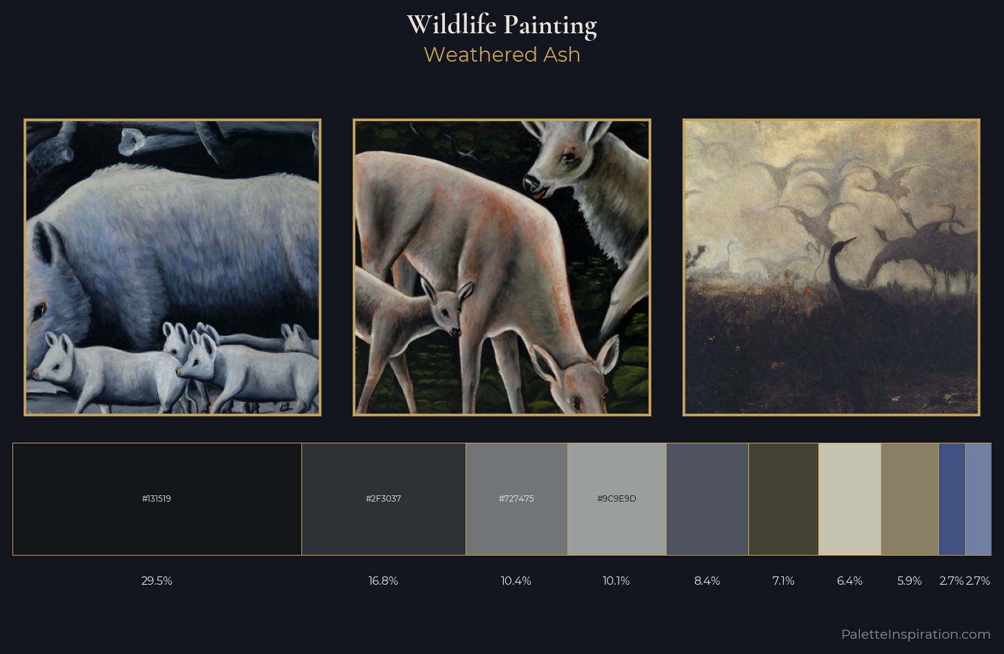 wildlife painting Palette 16 — Weathered Ash