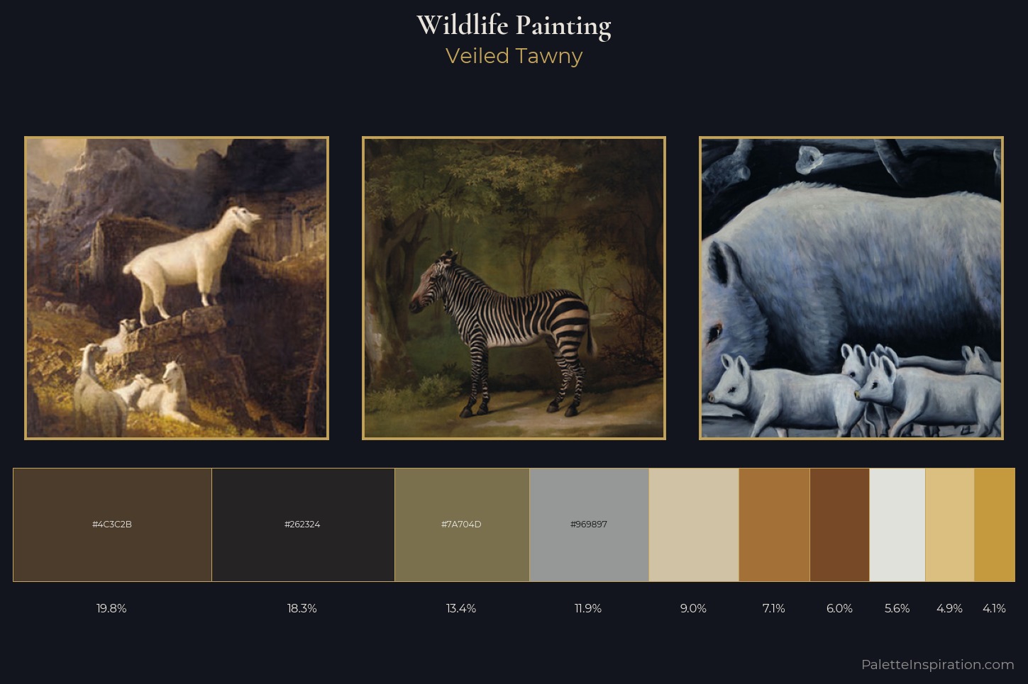 wildlife painting Master Palette — Veiled Tawny
