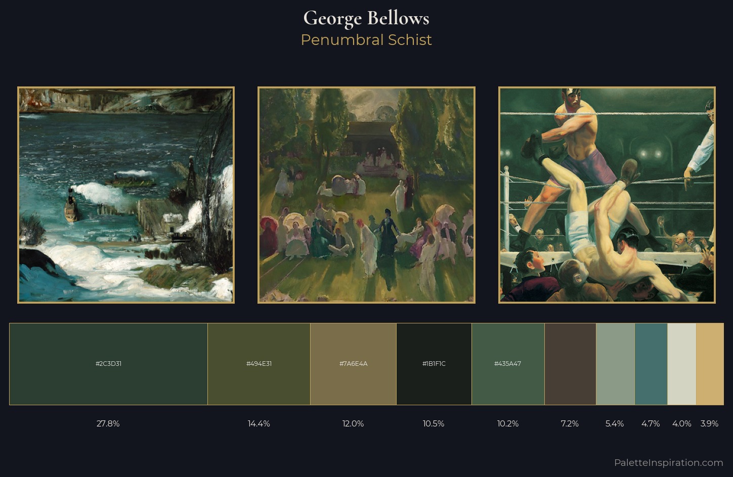 George Bellows Palette 4 — Penumbral Schist