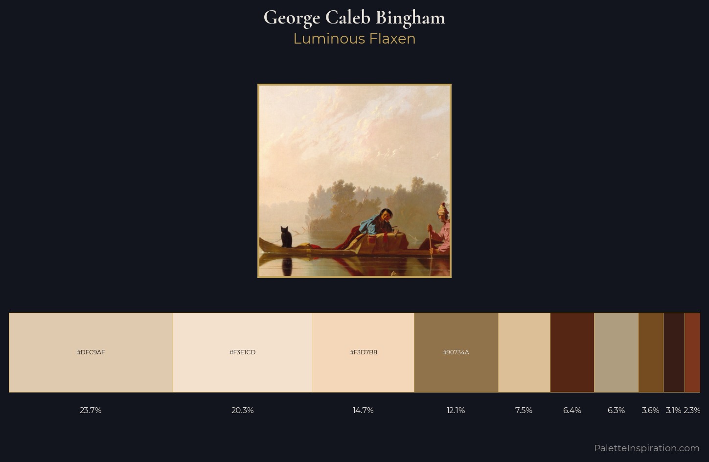 George Caleb Bingham Palette 1 — Luminous Flaxen