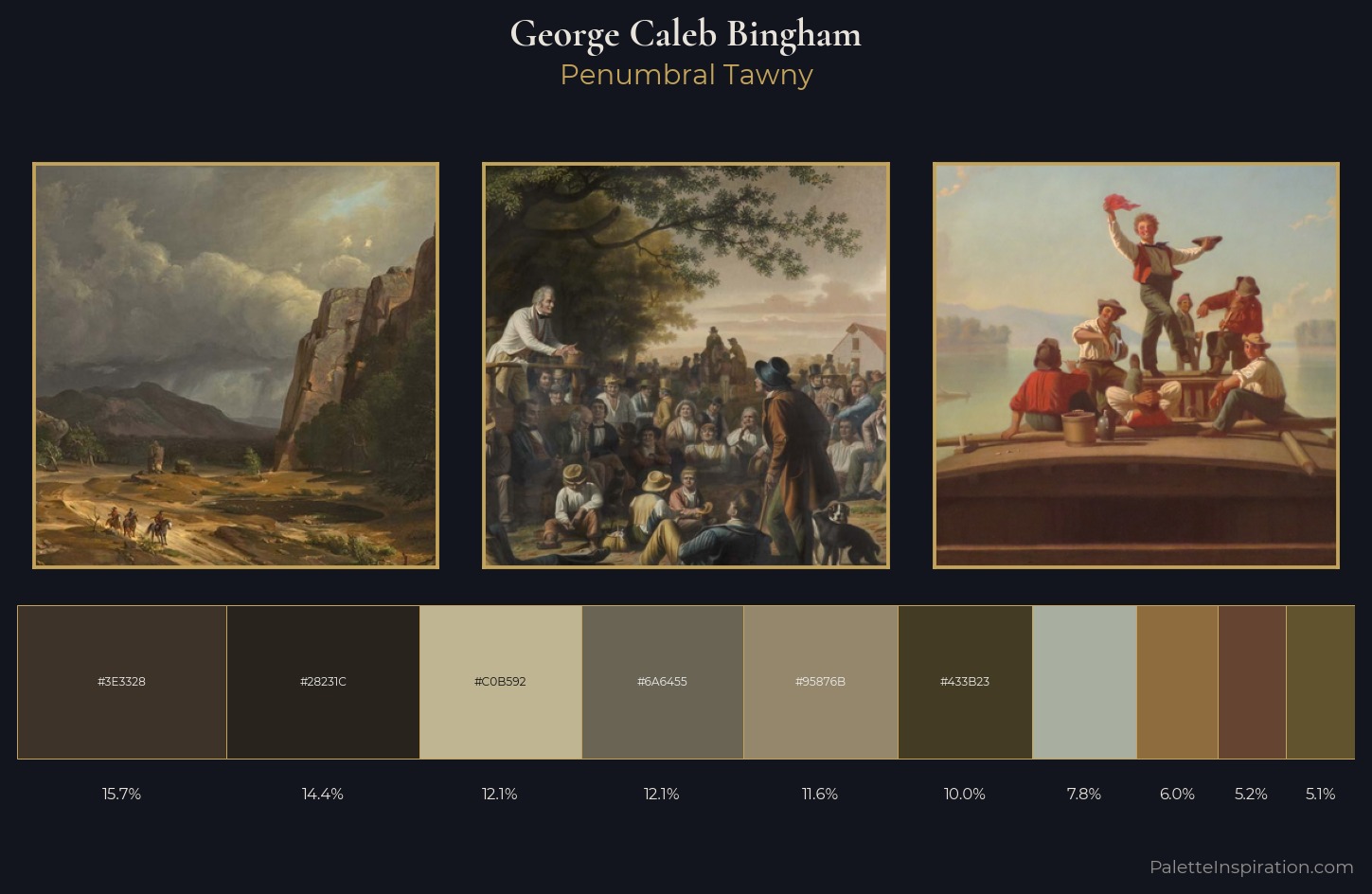 George Caleb Bingham Palette 4 — Penumbral Tawny