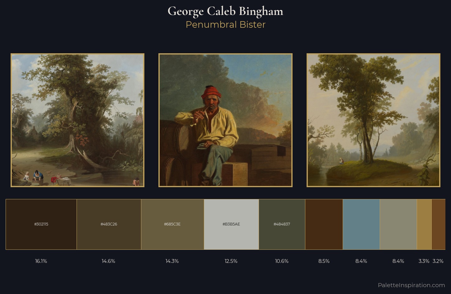 George Caleb Bingham Palette 7 — Penumbral Bister