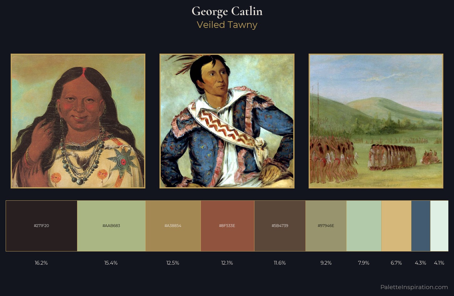 George Catlin Palette 2 — Veiled Tawny