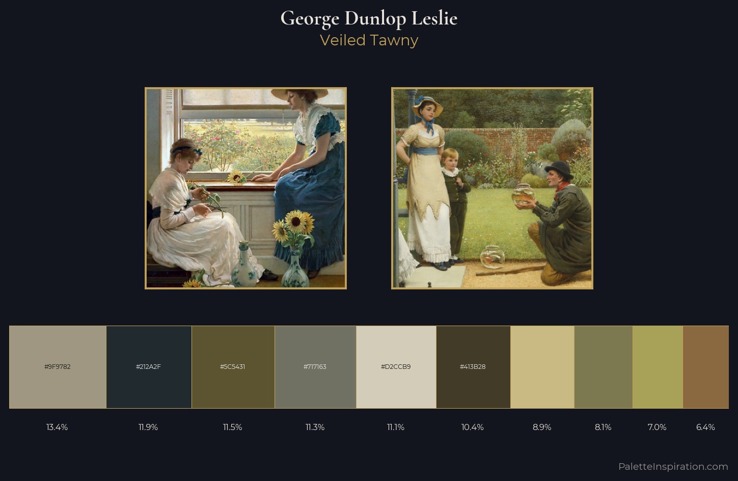 George Dunlop Leslie Palette 1 — Veiled Tawny