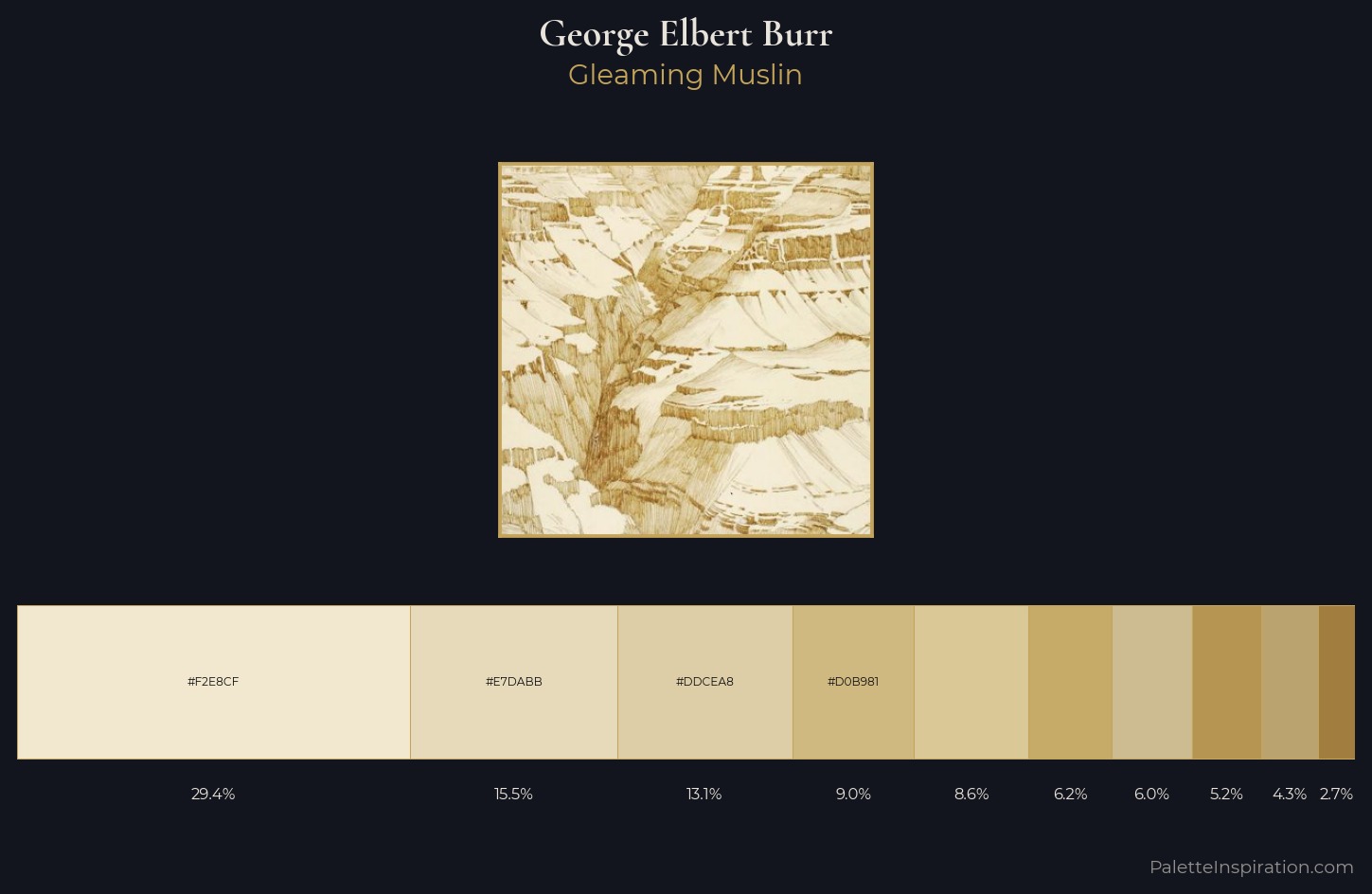 George Elbert Burr Palette 1 — Gleaming Muslin