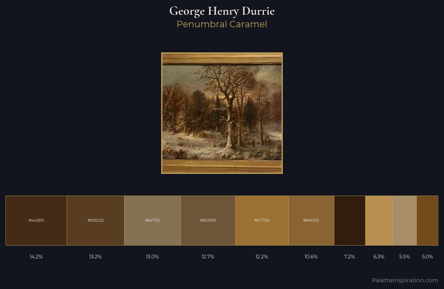 George Henry Durrie Palette 3 — Penumbral Caramel
