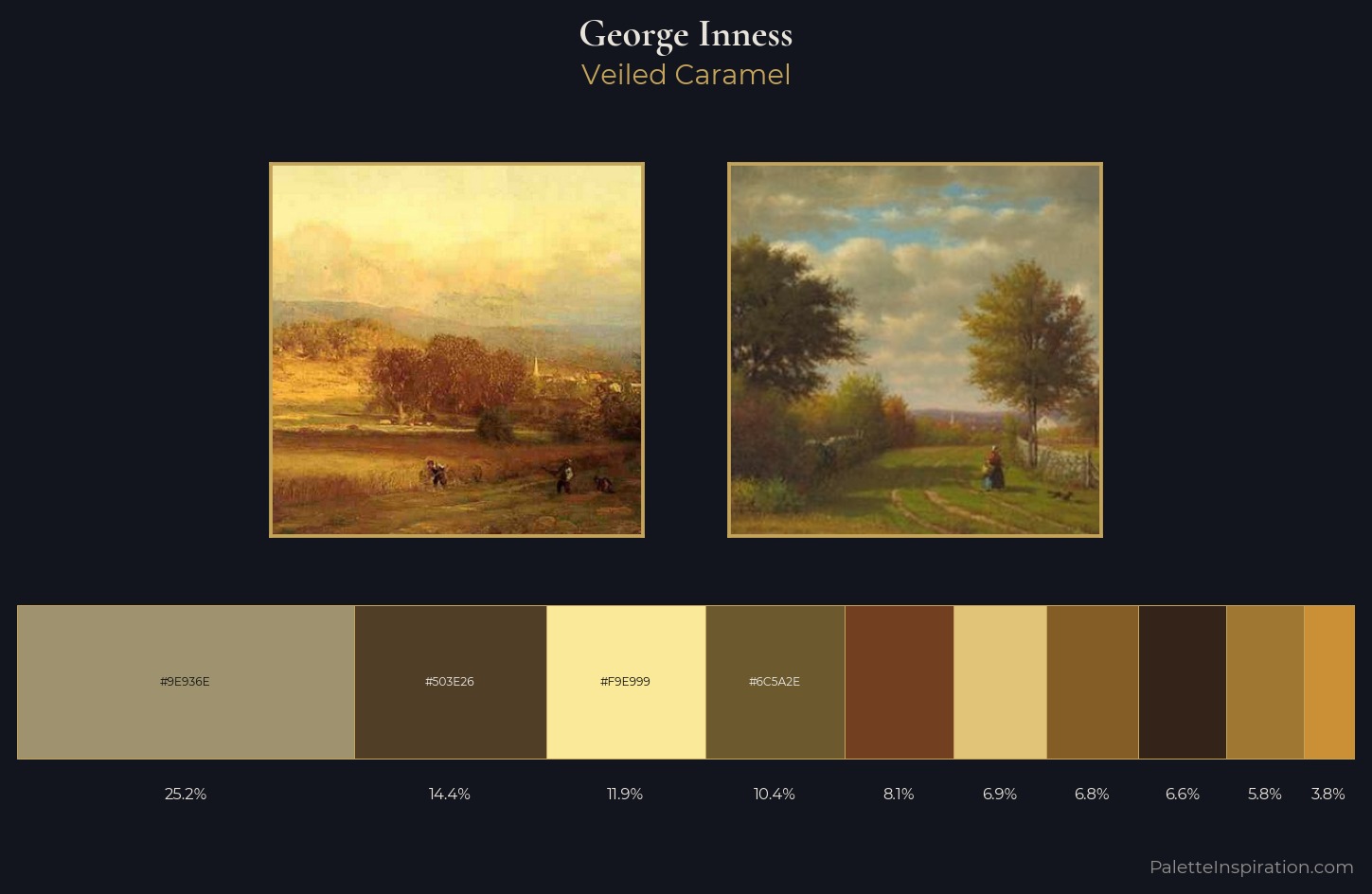 George Inness Palette 2 — Veiled Caramel