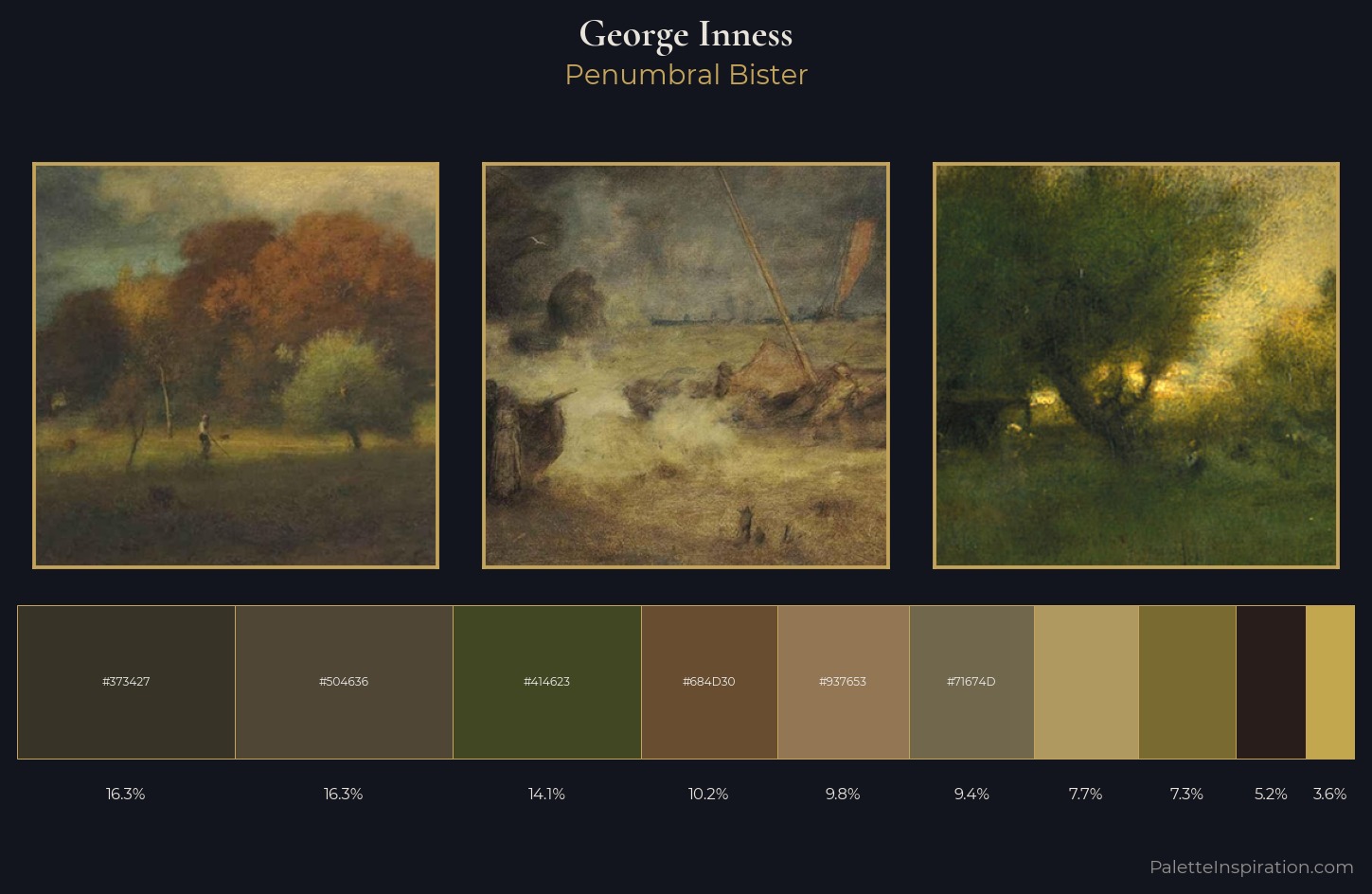 George Inness Palette 6 — Penumbral Bister