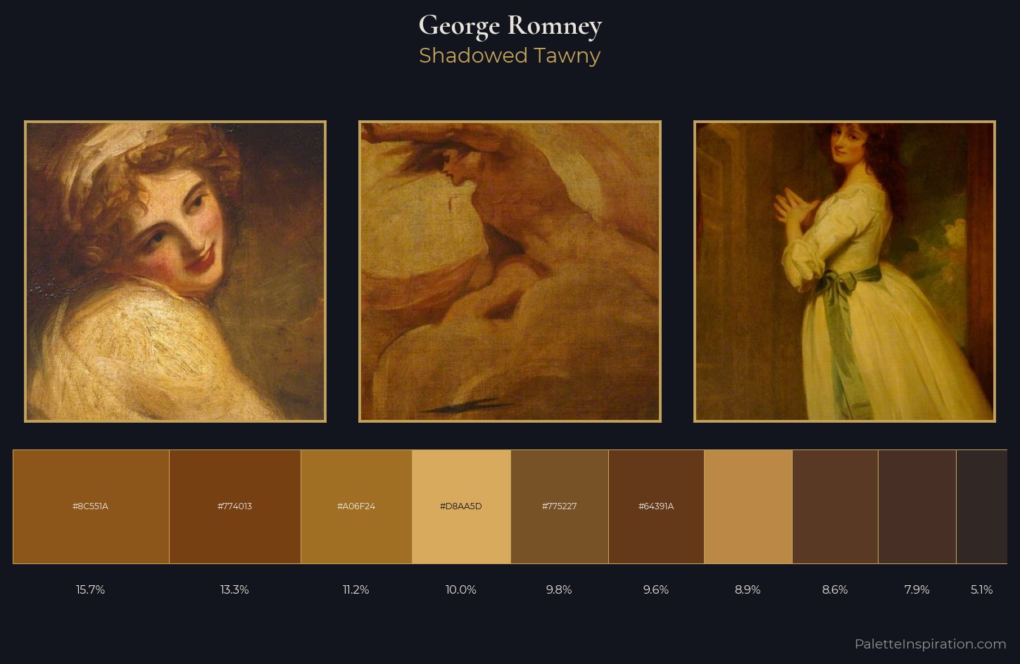 George Romney Palette 11 — Shadowed Tawny