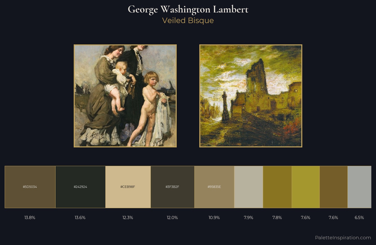 George Washington Lambert Palette 3 — Veiled Bisque