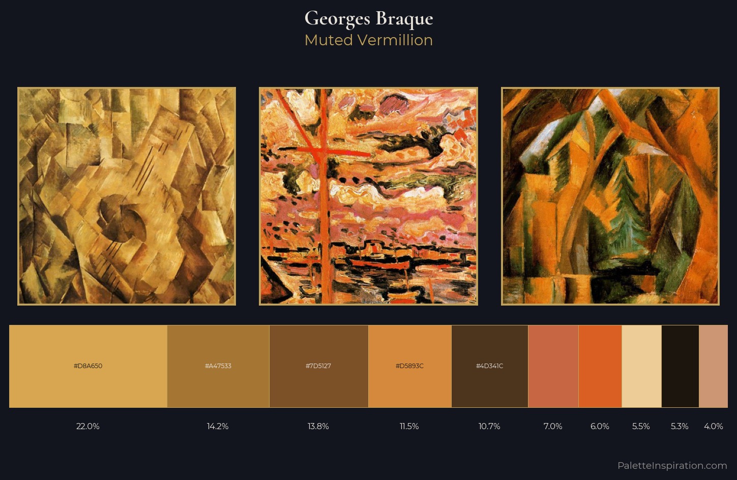 Georges Braque Palette 7 — Muted Vermillion