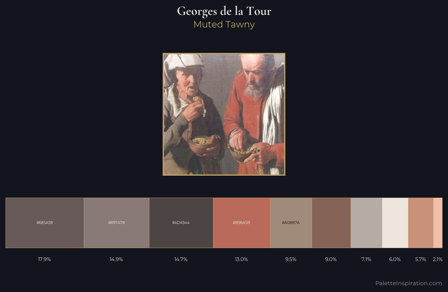 Georges de la Tour Palette 1 — Muted Tawny