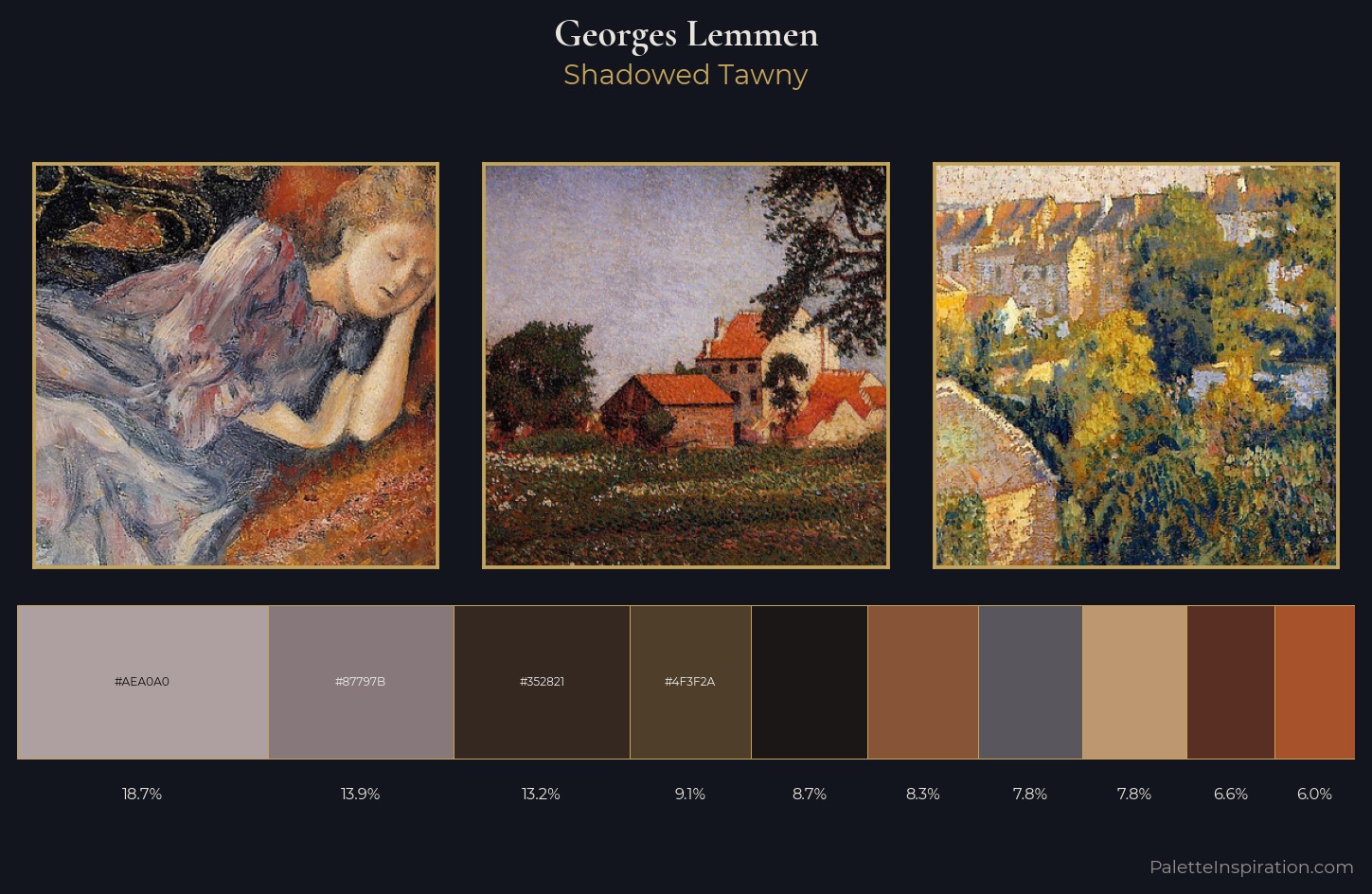 Georges Lemmen Palette 6 — Shadowed Tawny