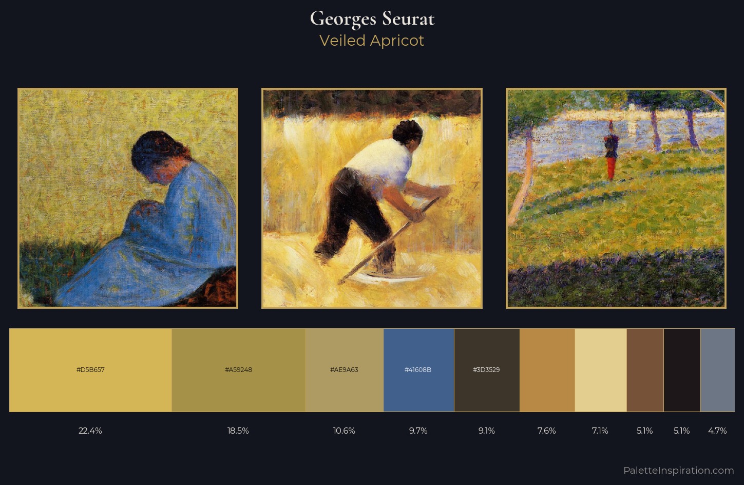 Georges Seurat Palette 8 — Veiled Apricot