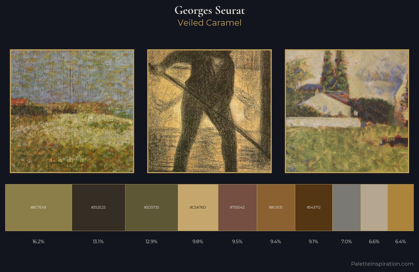 Georges Seurat Palette 11 — Veiled Caramel