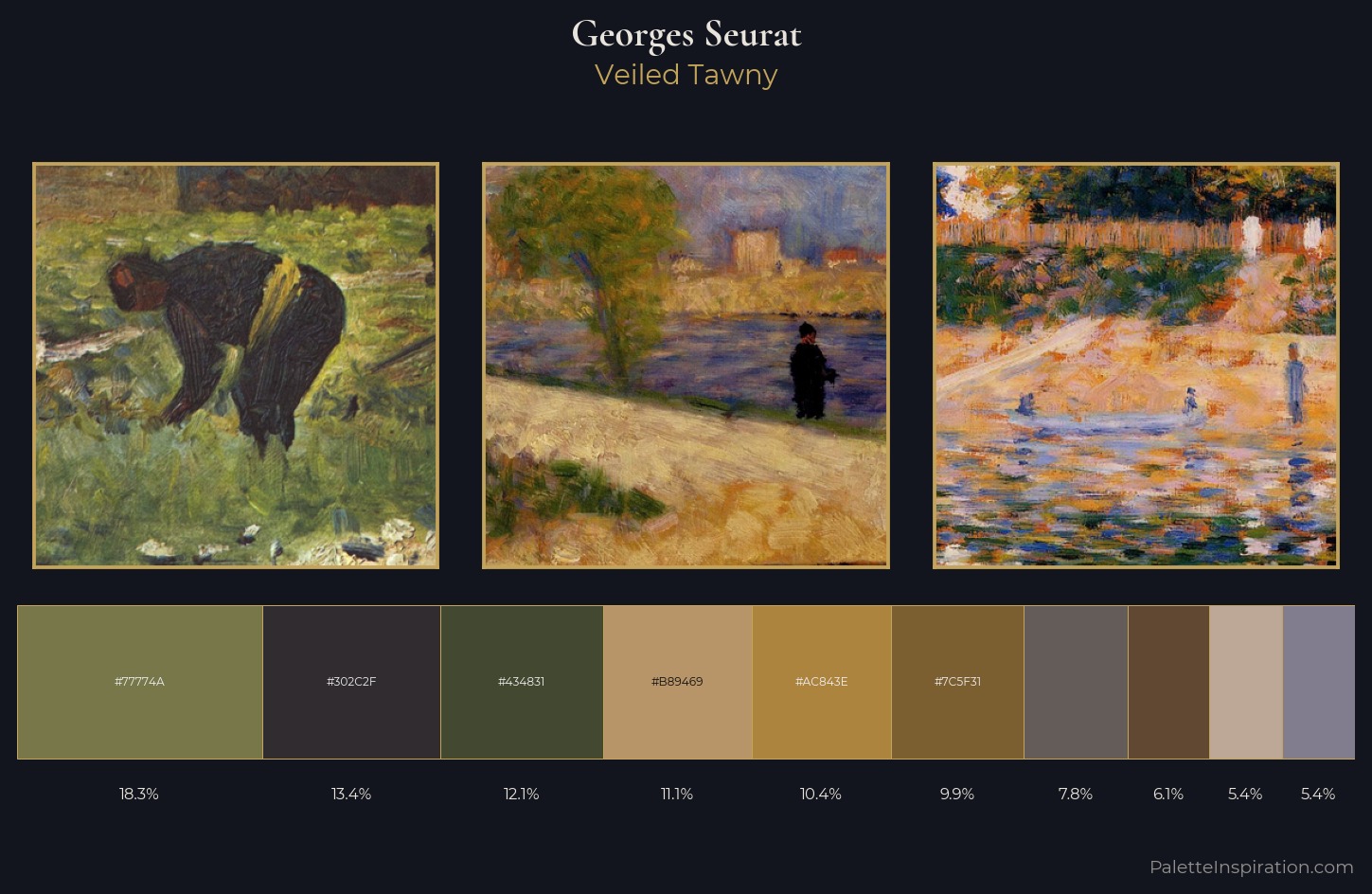 Georges Seurat Palette 12 — Veiled Tawny